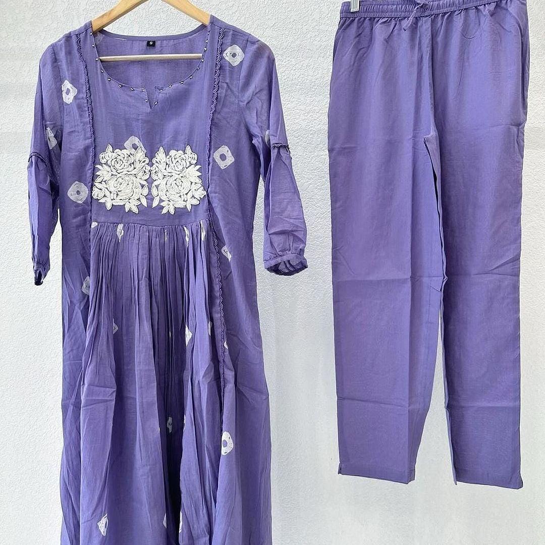Cotton bandini print Kurti suit