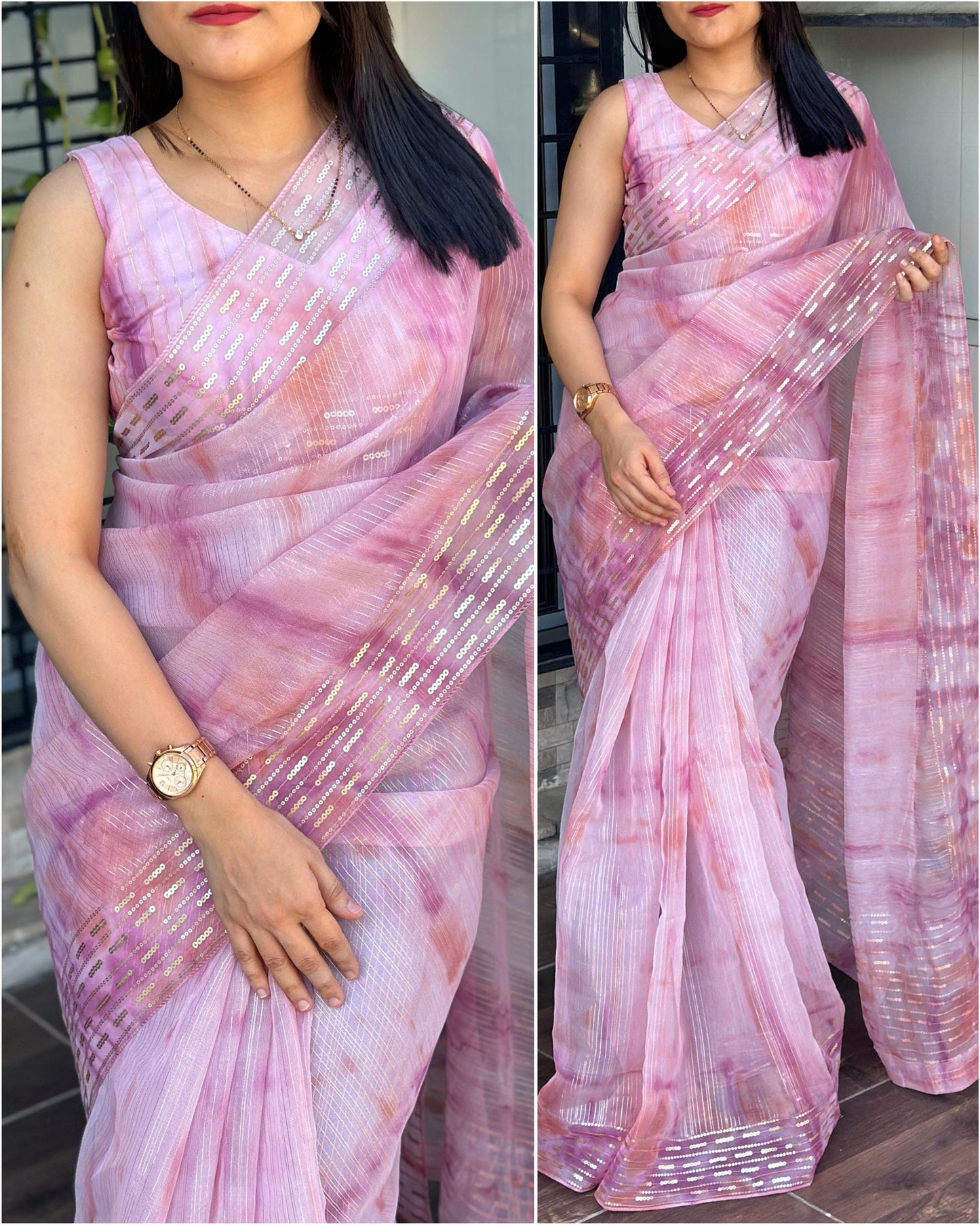 softest organza sarees