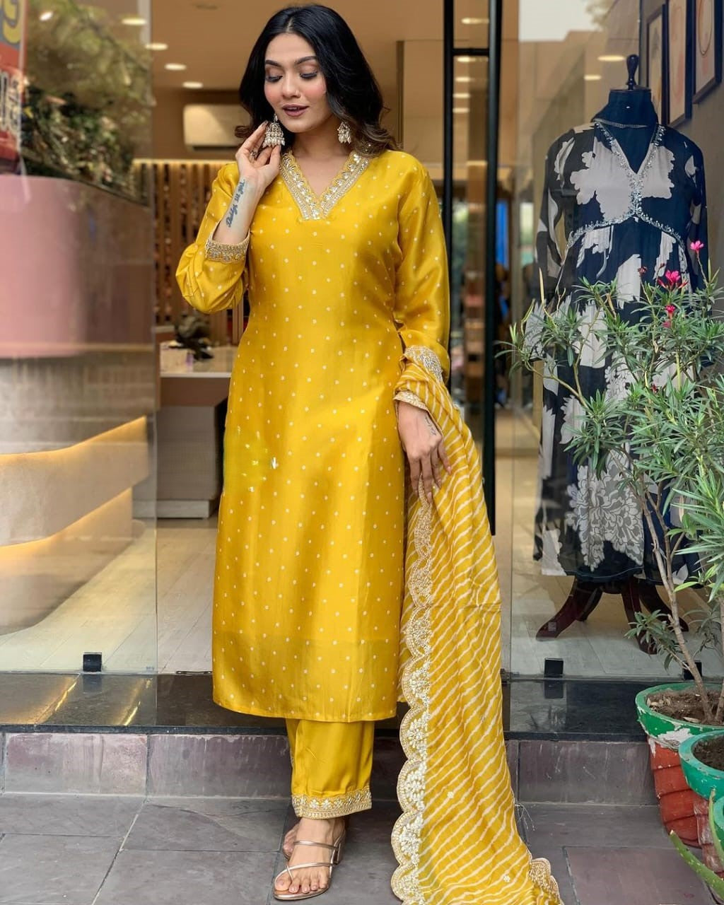 Banana Cotton silk suit