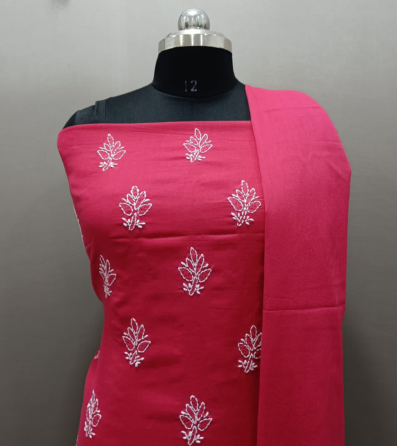 Unstitched Chikankari work suit