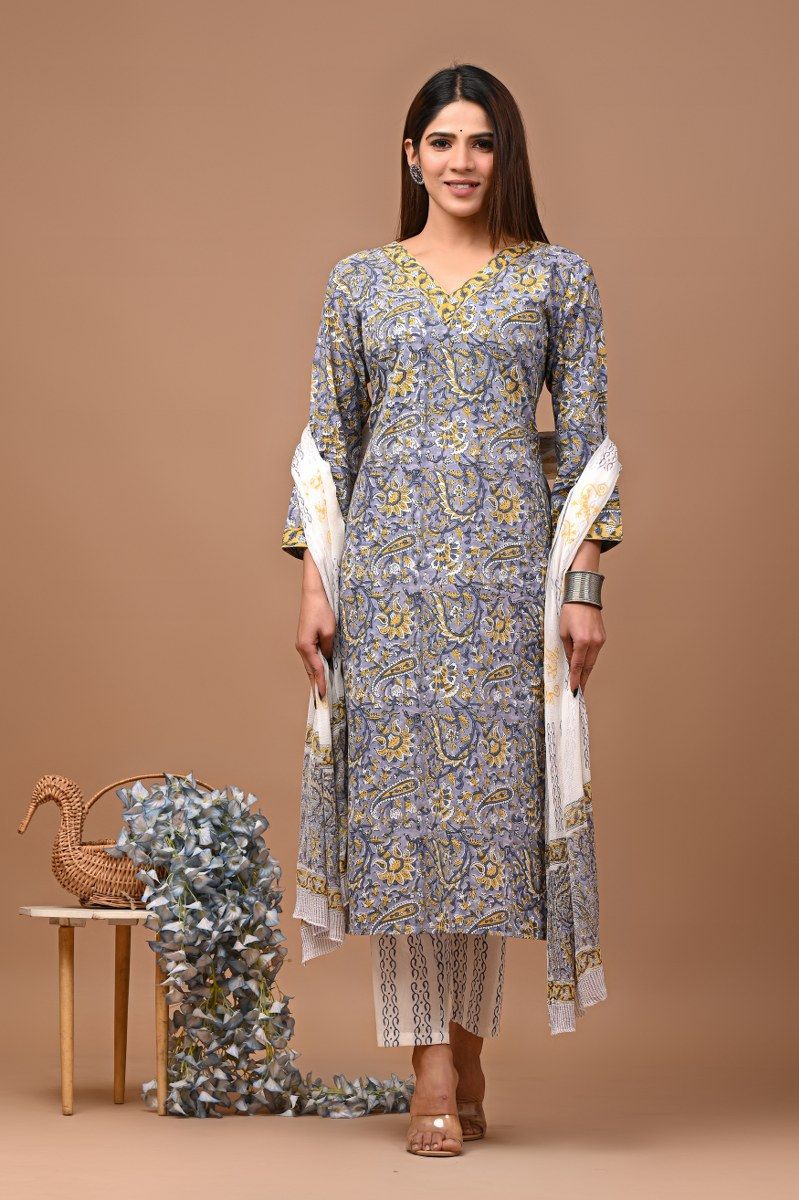Hand Block Printed Kurti suit