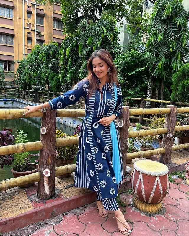 Stylish Cotton kurti set(3PCS)