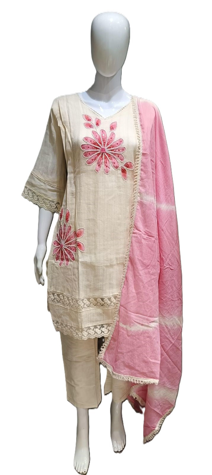 Chikankari Shifley Kurti suit