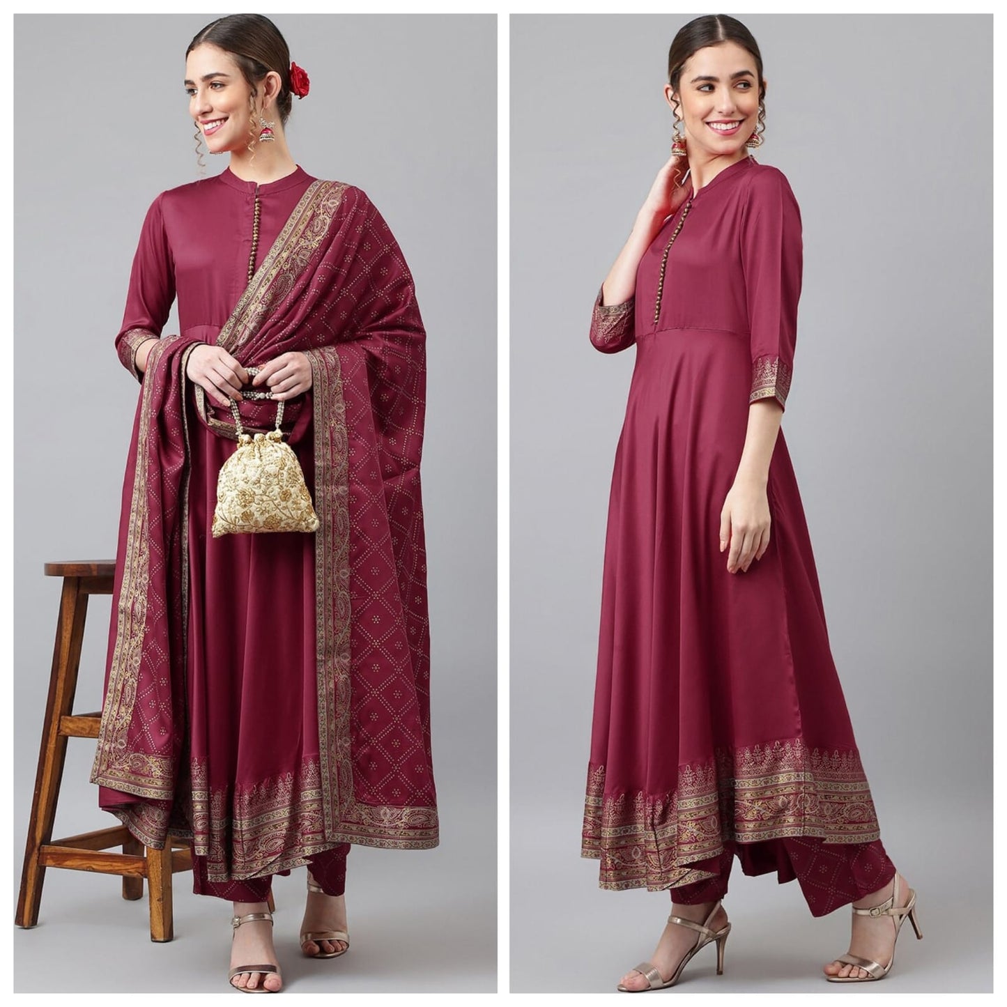 Heavy Printed Anarkali Kurti Suit