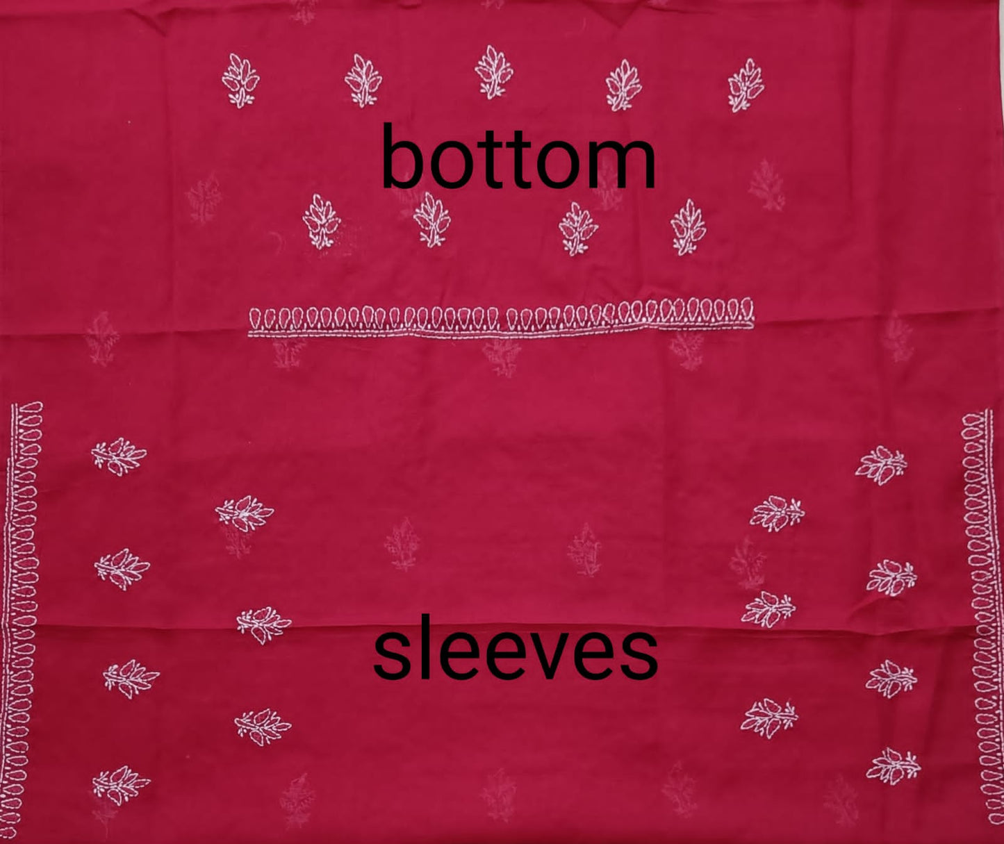 Unstitched Chikankari work suit