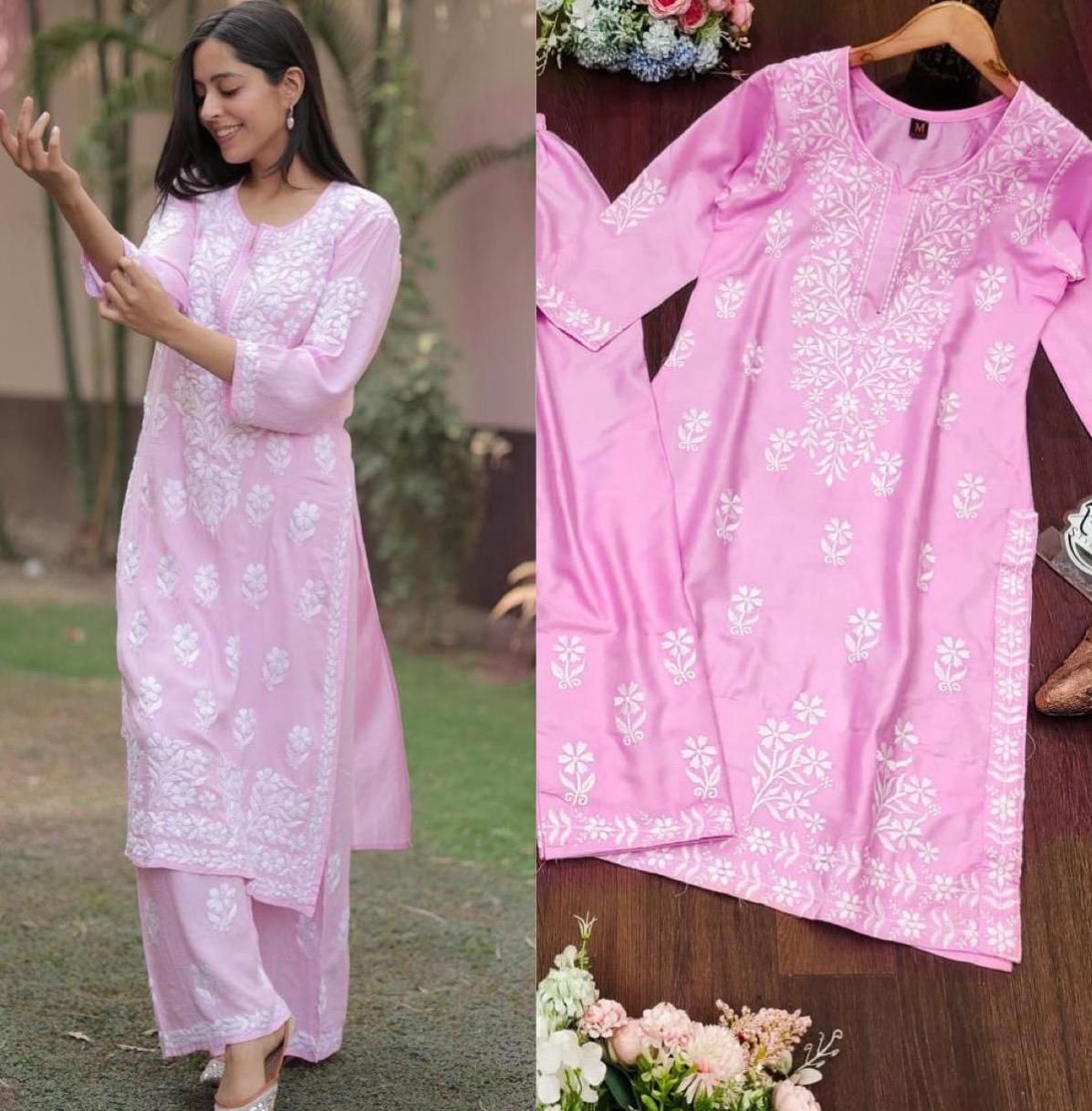 Chikankari Kurta set (2pcs)