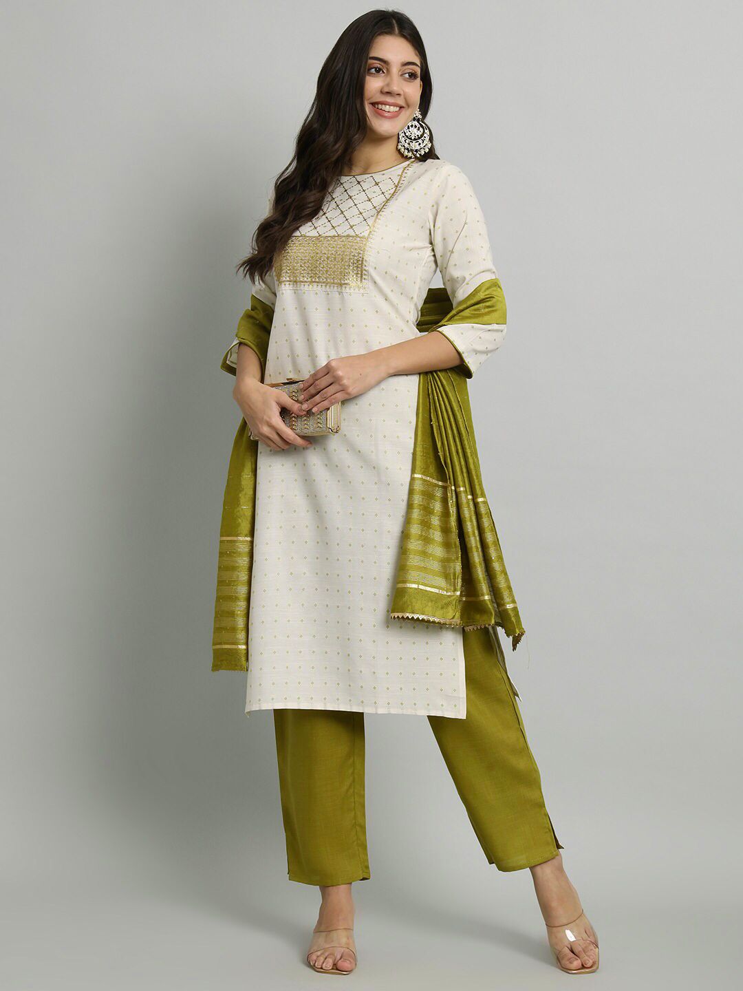Kurti Pant With Dupatta (3 Pcs)
