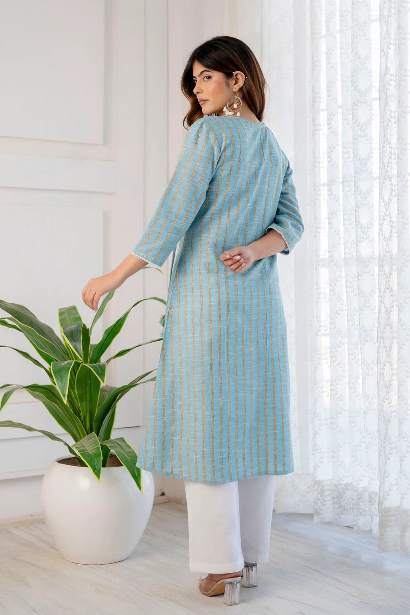 Jaipuri Cotton Kurta Set (3pcs)