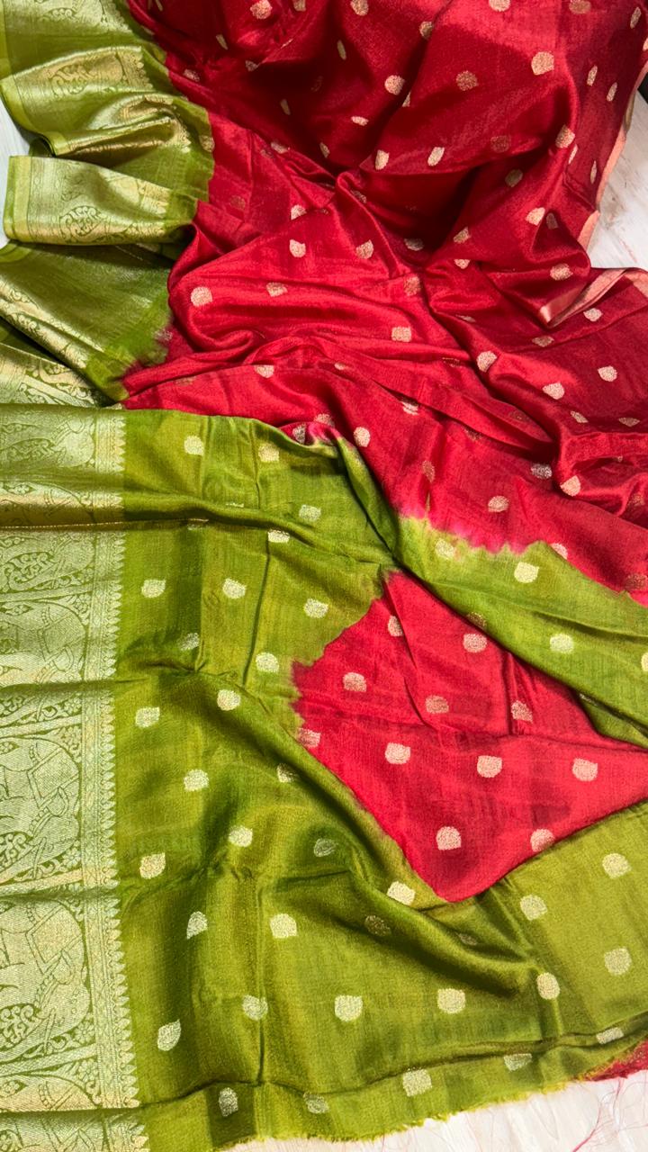 Jute saree with contrast weaving border