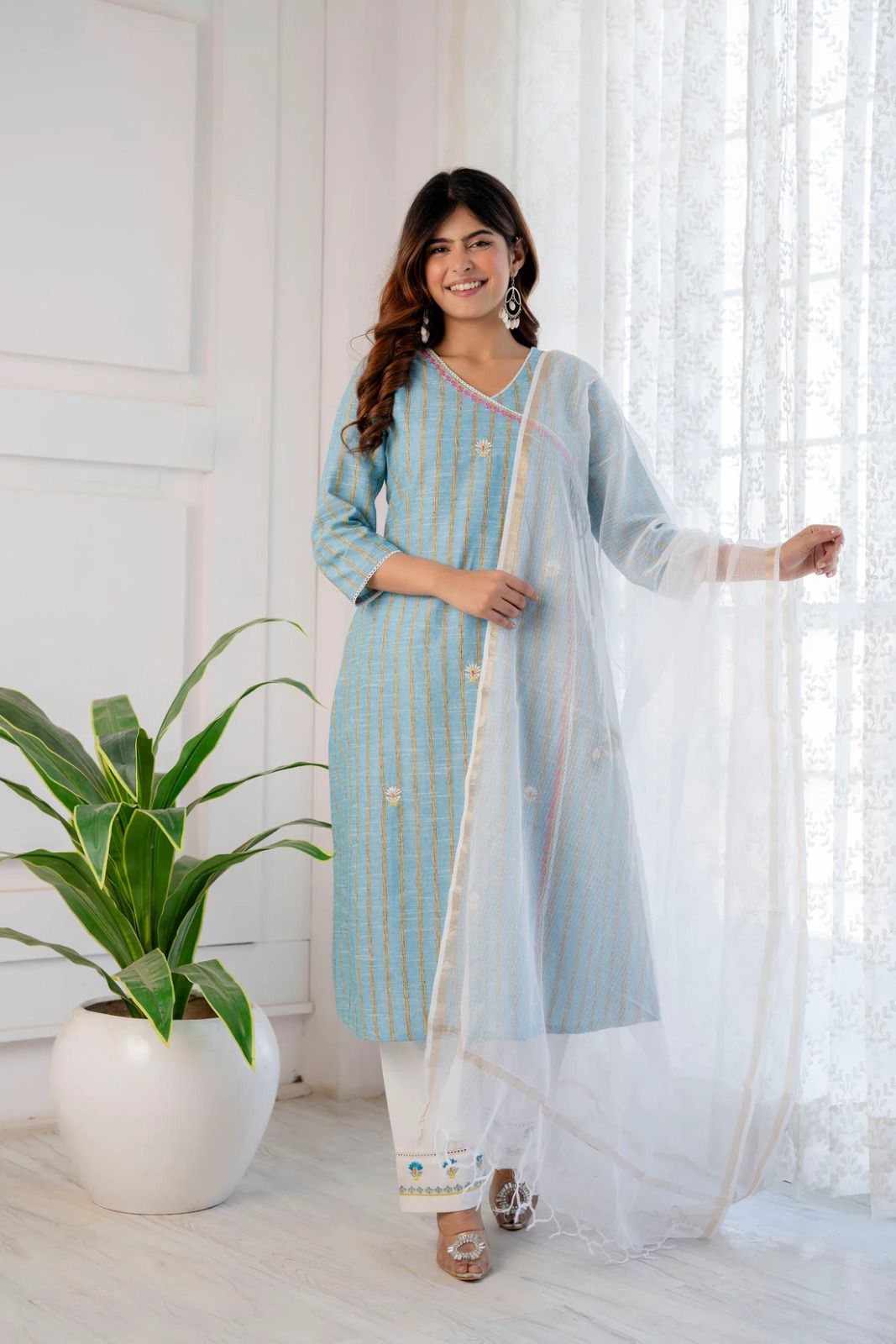 Jaipuri Cotton Kurta Set (3pcs)
