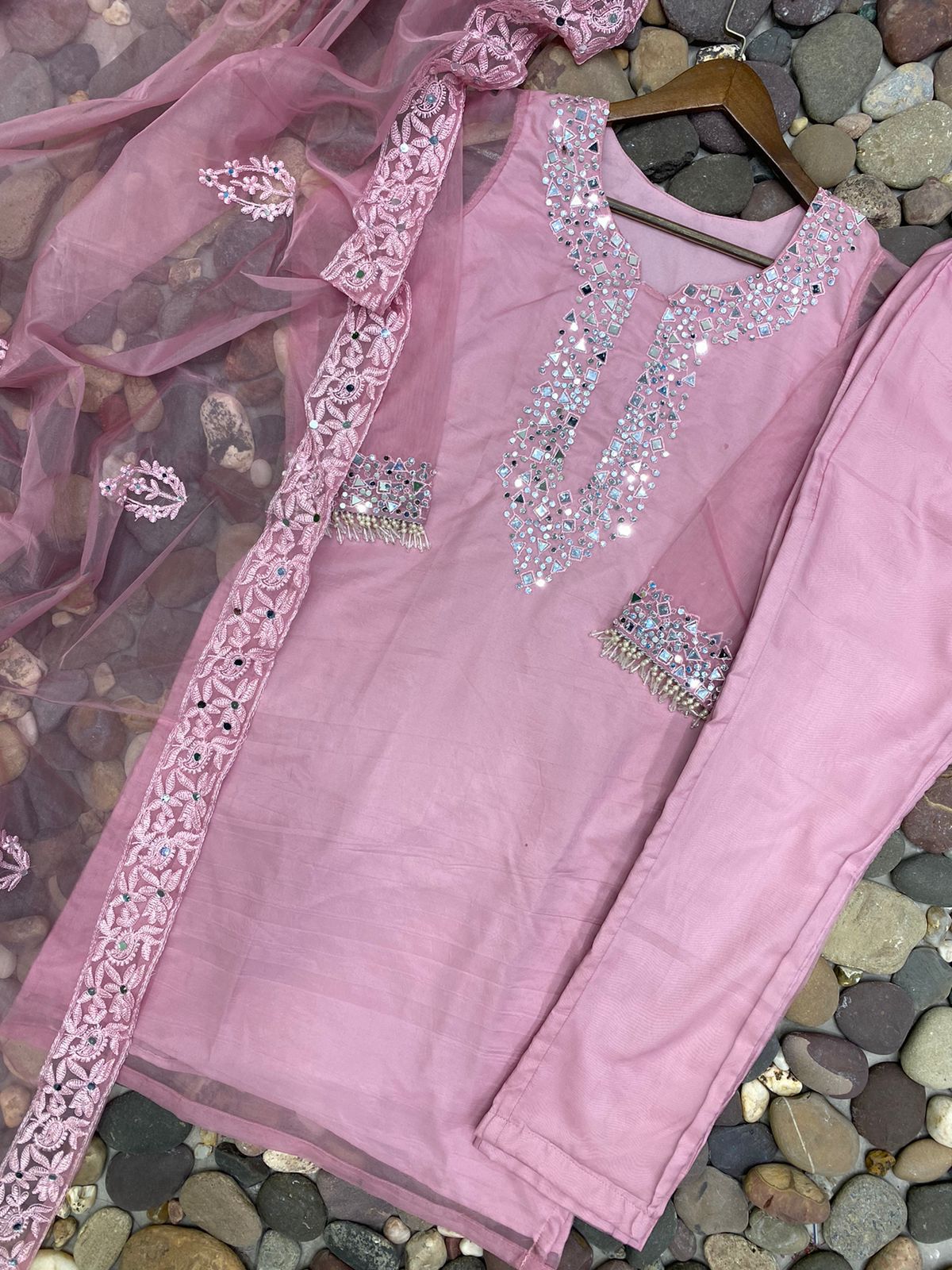 HEAVY THREAD EMBROIDERY WORK SUIT