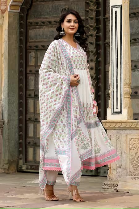 Mulmul Cotton Kurti set (3pcs)