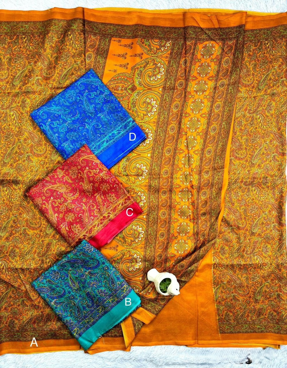 Kashmiri silk saree
