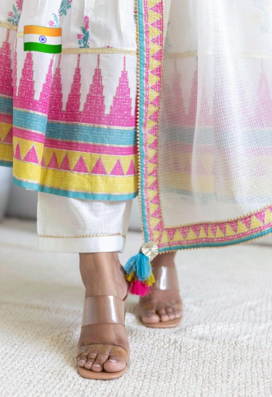 Cotton Anarkali Kurti Suit(3pcs)