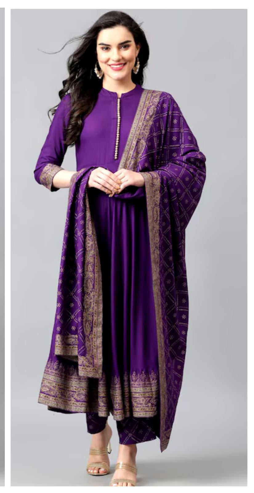 Heavy Printed Anarkali Kurti Suit