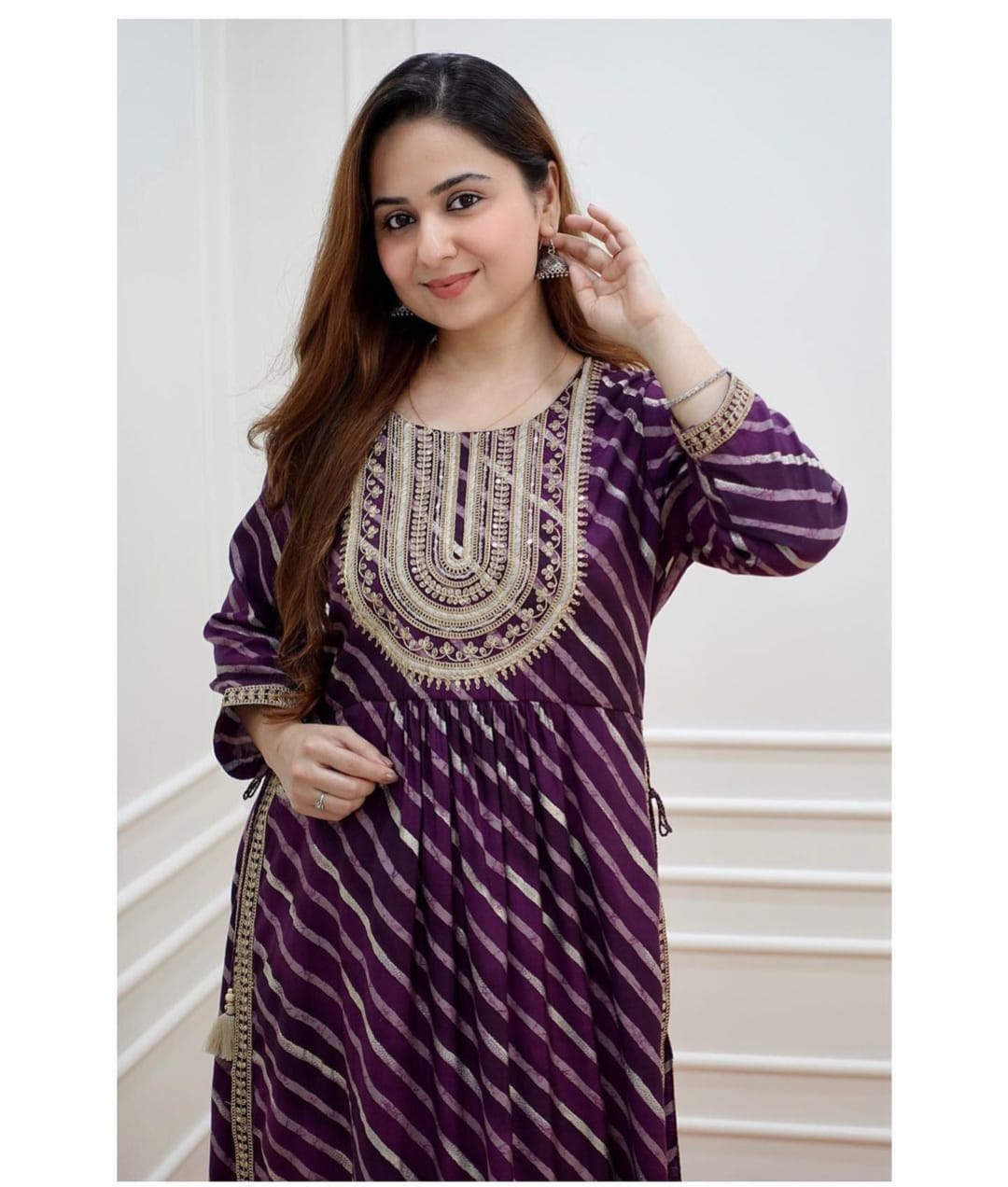 Rayon kurti suit