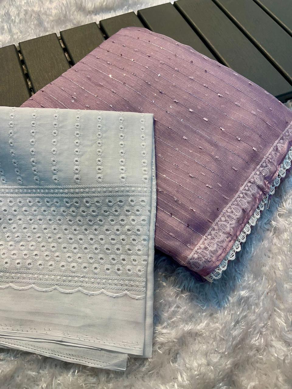 organza Jute Sequence Saree
