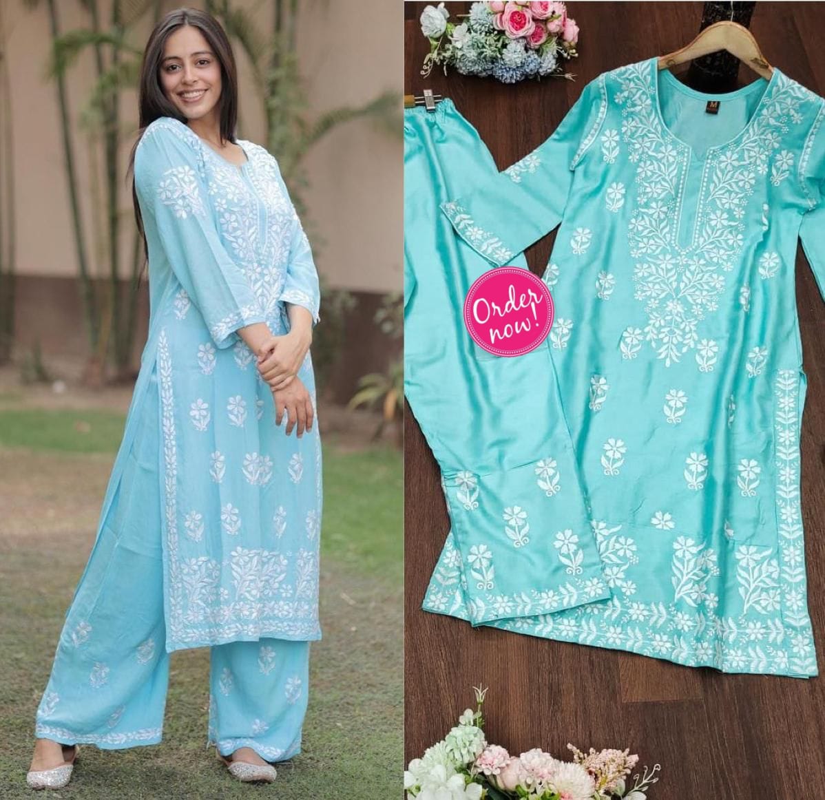 Chikankari Kurta set (2pcs)