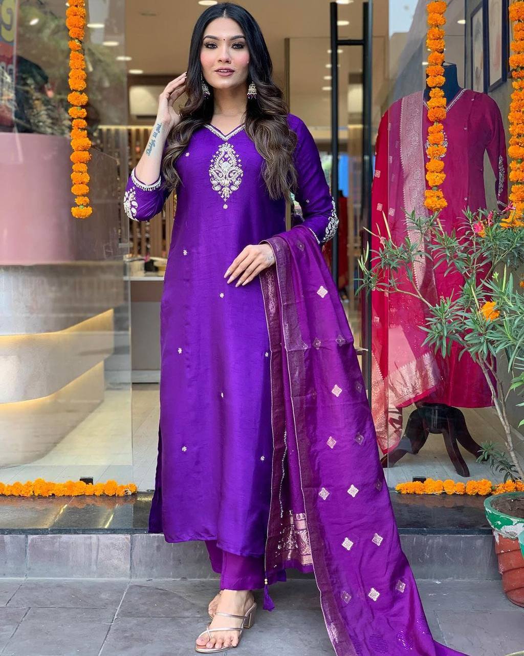 Banana Cotton silk suit