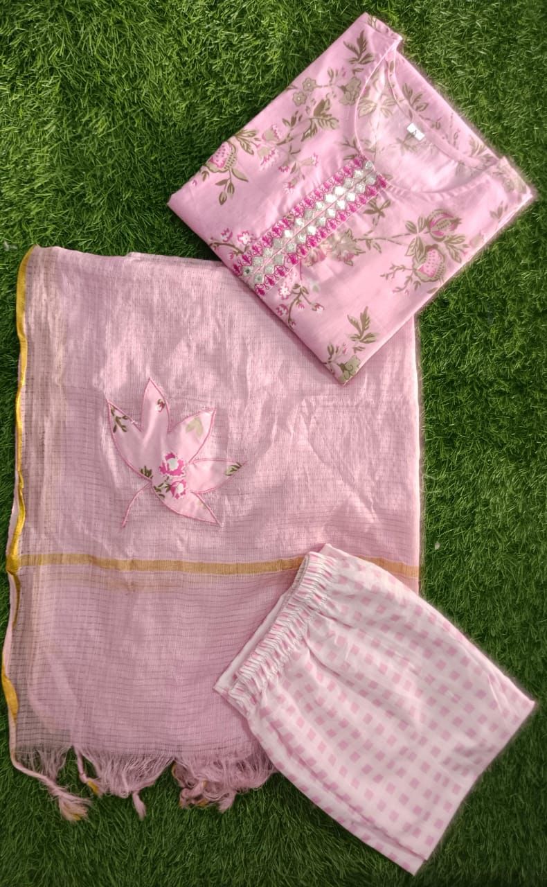 Cotton kurti set(3pcs)