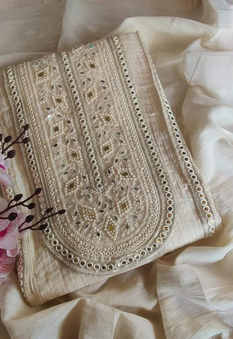 Embroidery Pure Cotton Suit unstitched