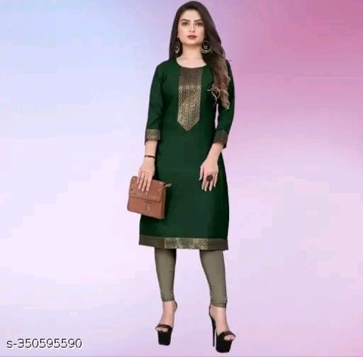 Cotton Kurti with unique Neck work