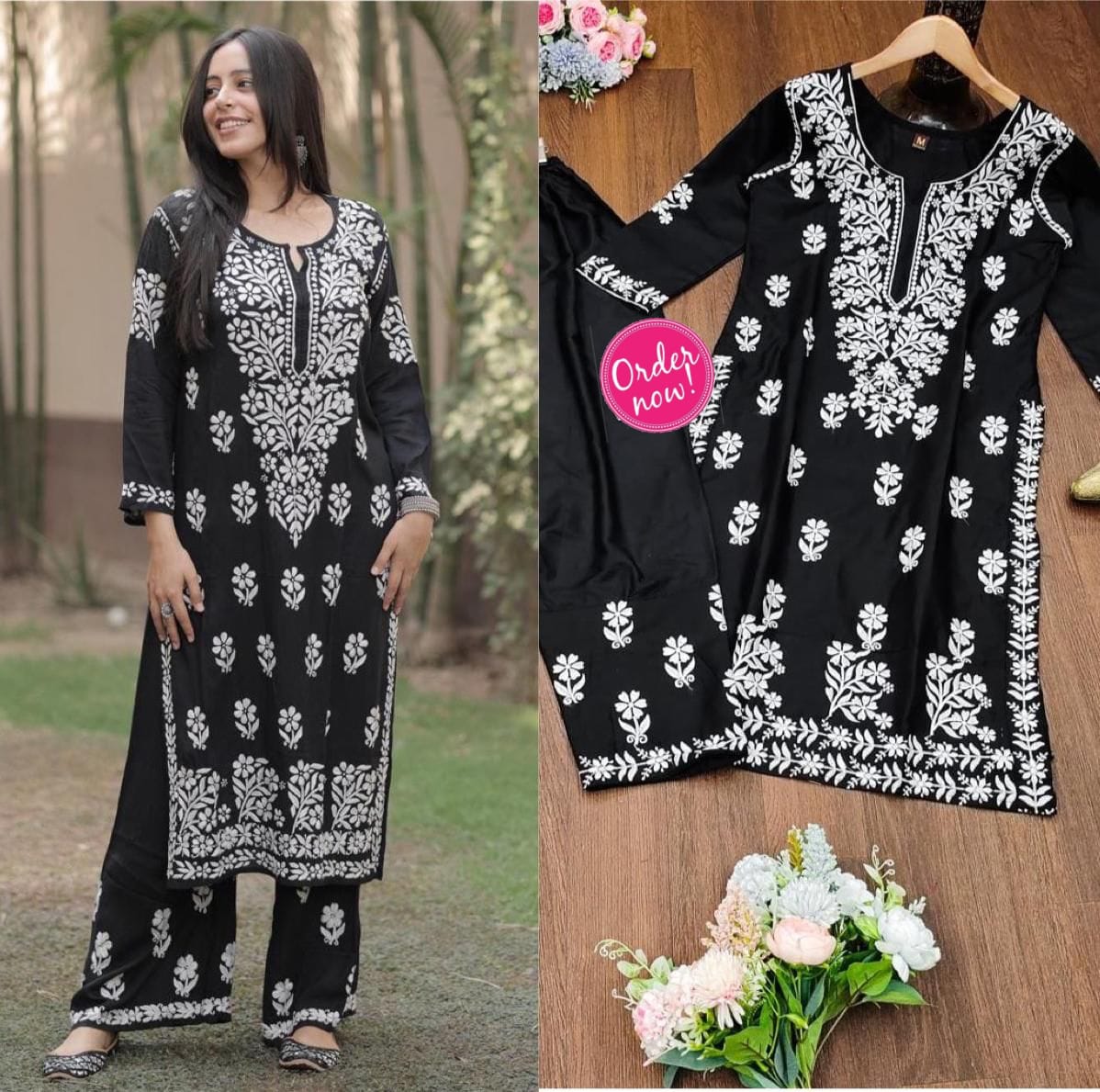 Chikankari Kurta set (2pcs)