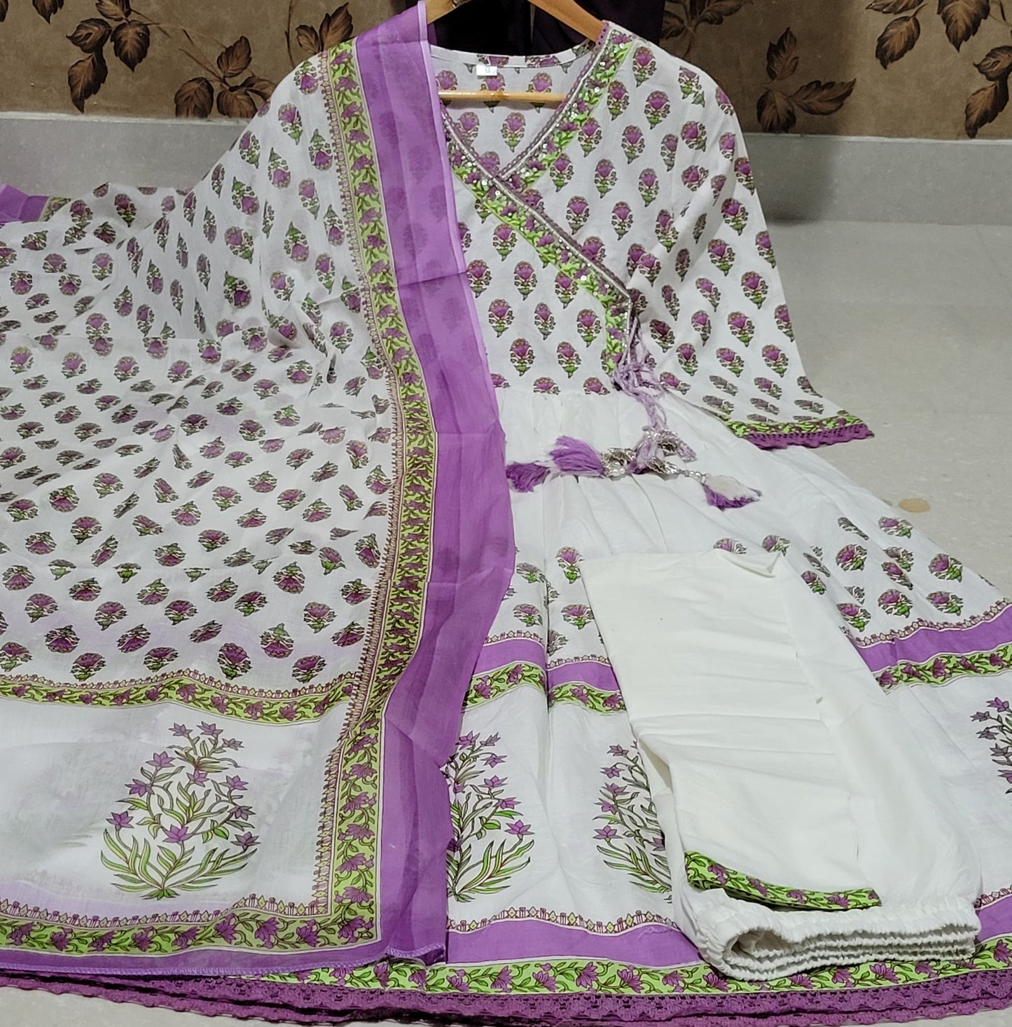 Mulmul Cotton Kurti set (3pcs)