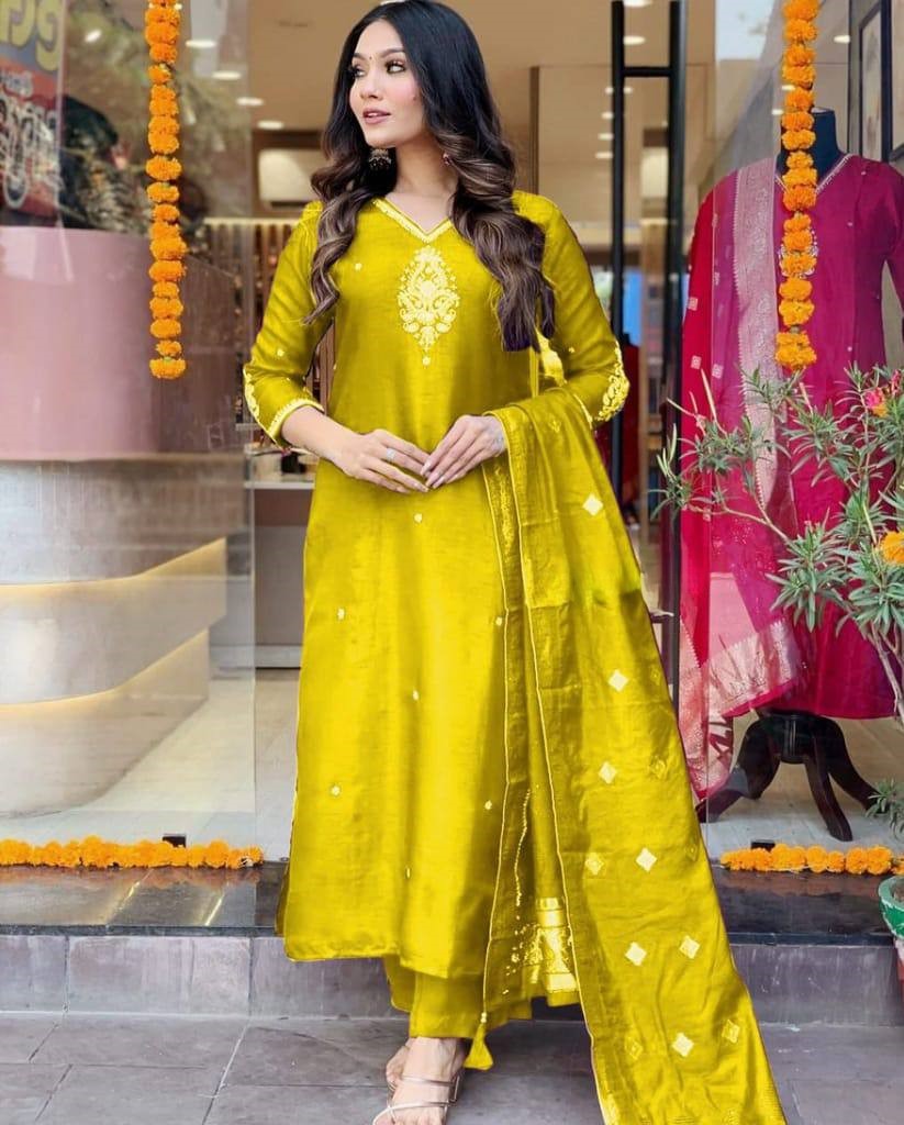 Banana Cotton silk suit