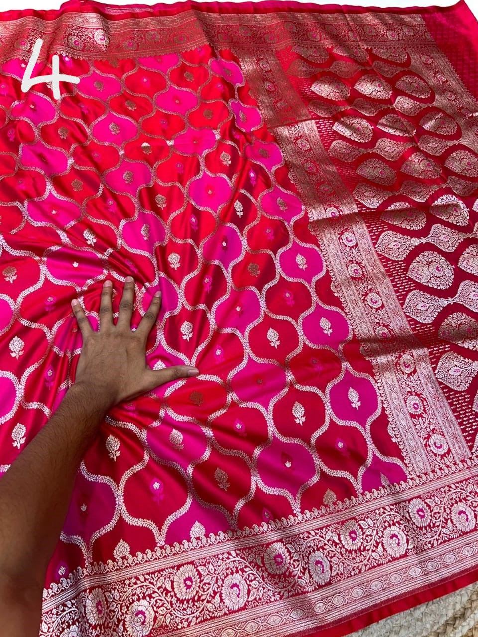 Banarasi Masru katan Pure silk rangkat saree