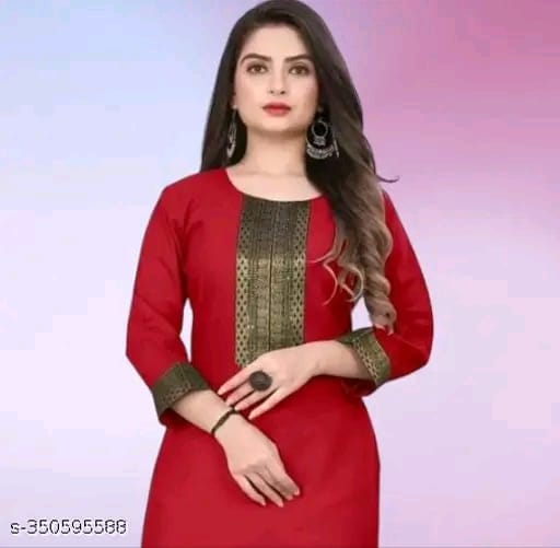 Cotton Kurti with unique Neck work