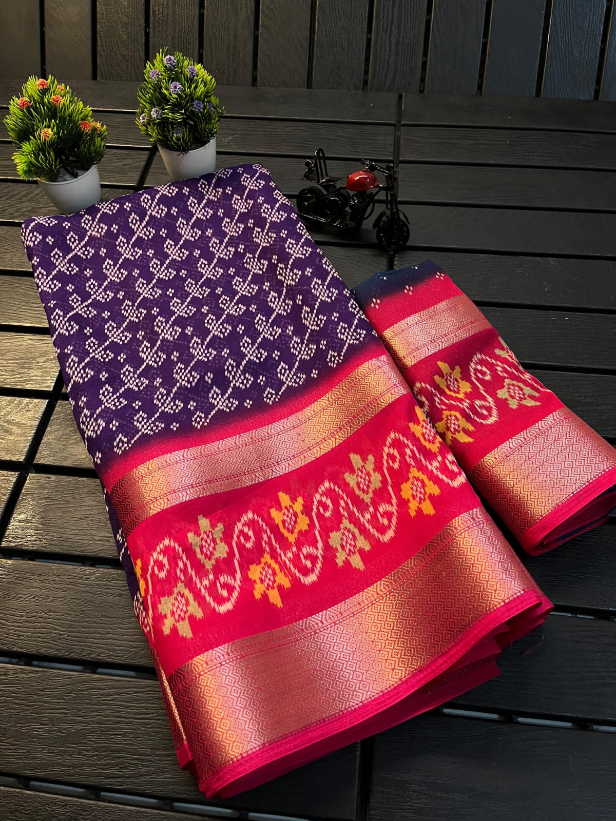 Pure georget silk saree
