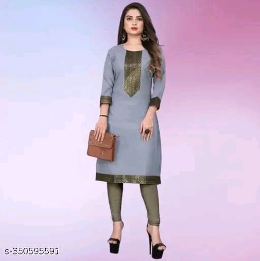 Cotton Kurti with unique Neck work