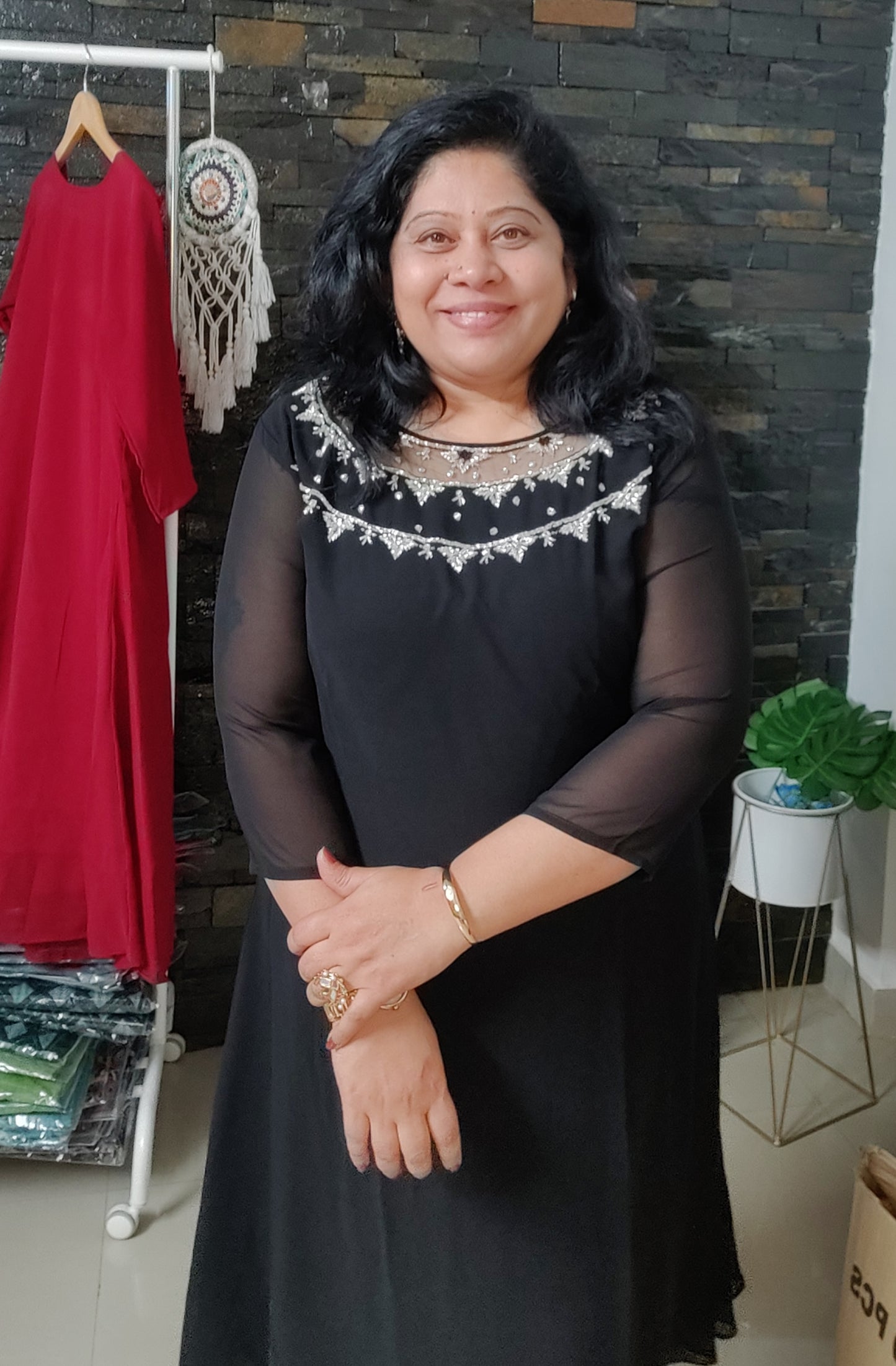 Georgette Kurti -ALine top