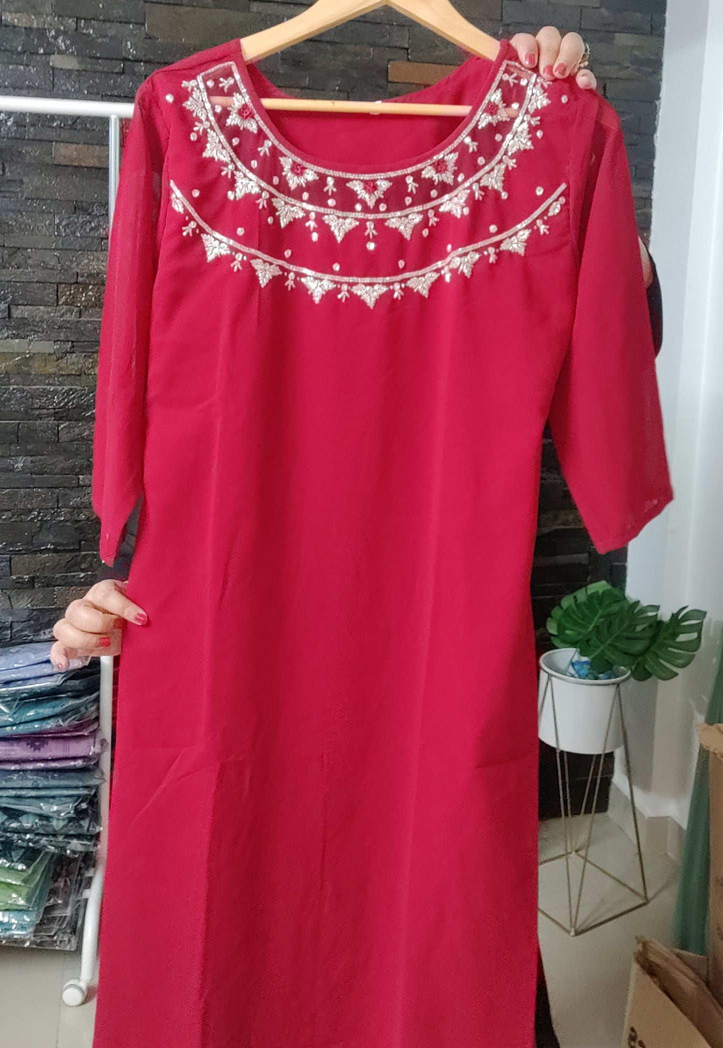 Georgette Kurti -ALine top