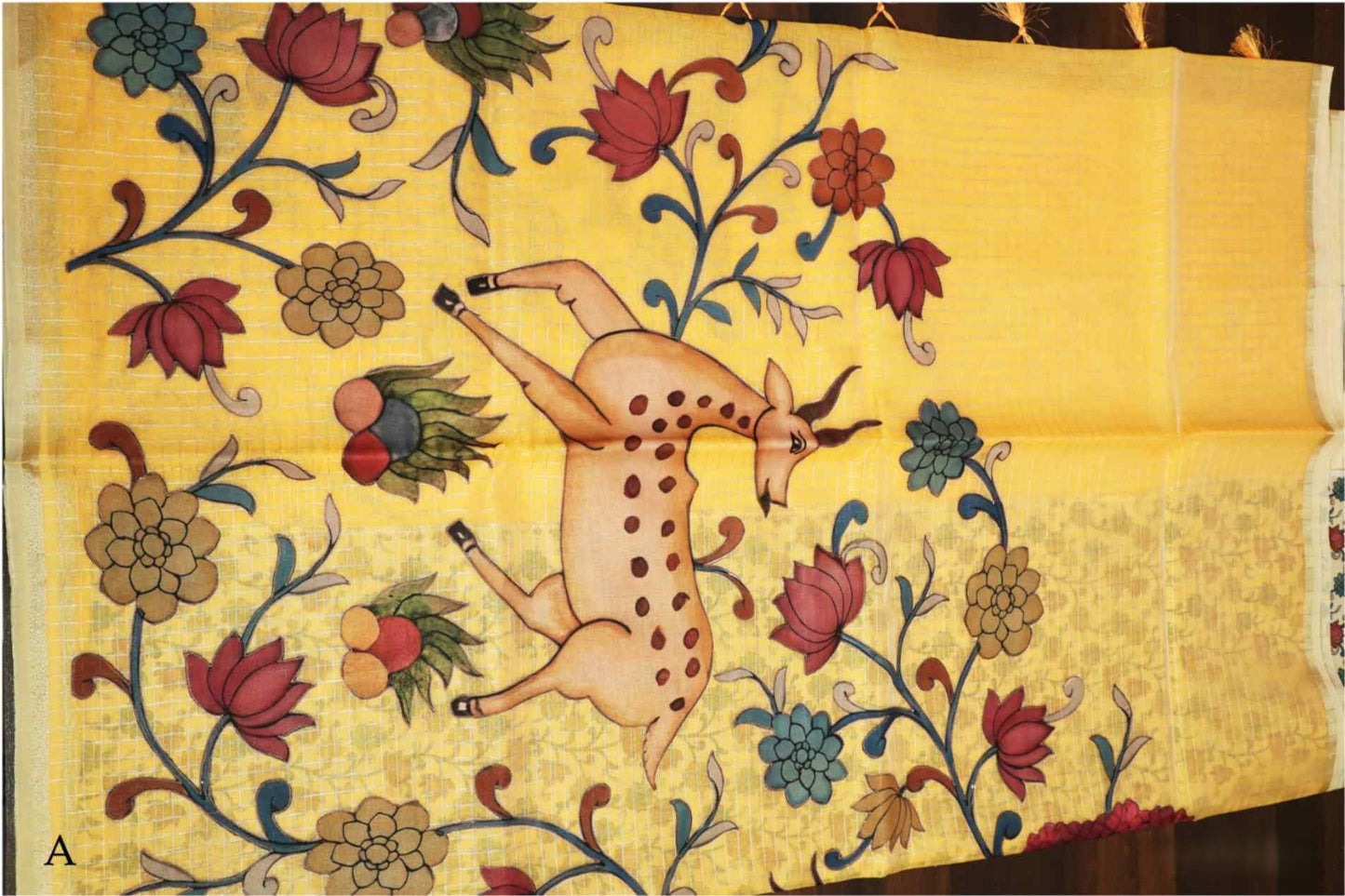 Kalamkari print saree