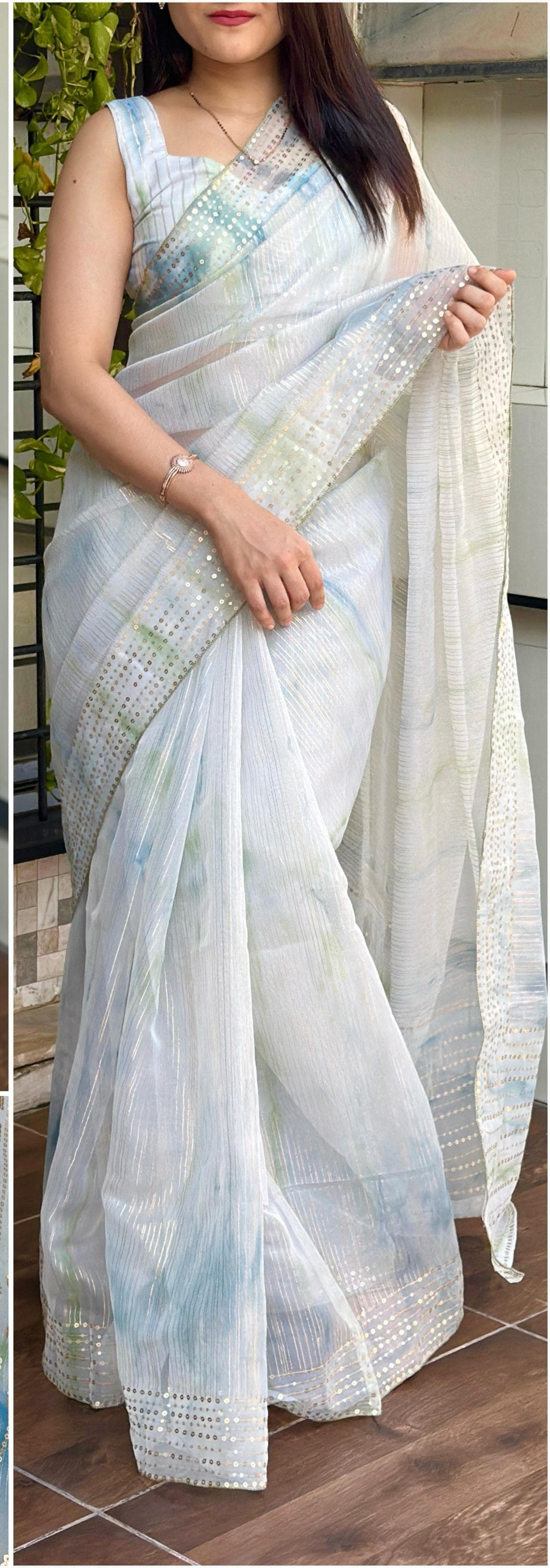 softest organza sarees