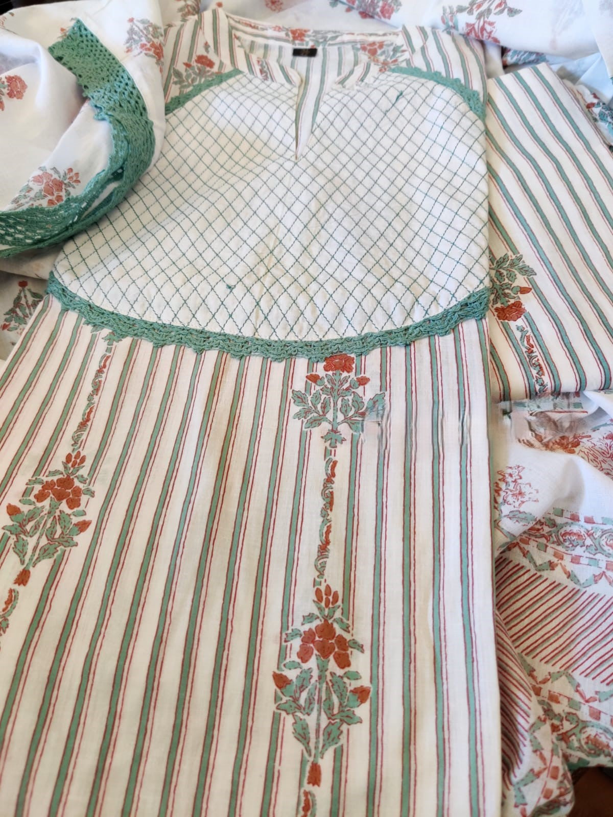 Hand Block cotton suit