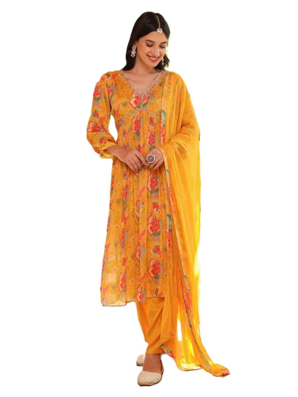 Designer Gown With Dupatta