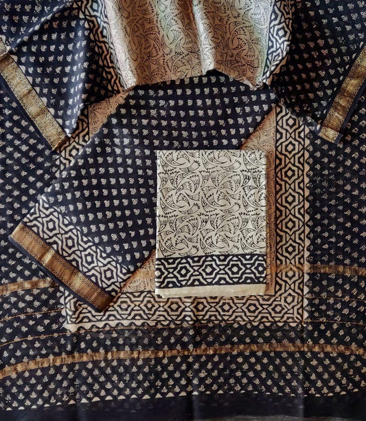 Maheshwari silk hand block suits