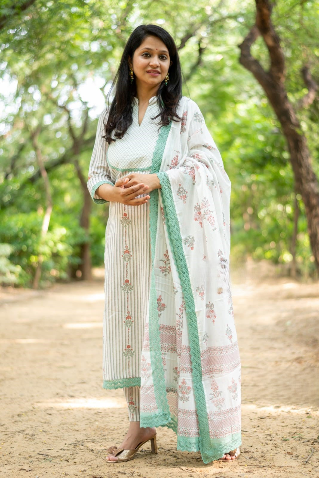 Hand Block cotton suit