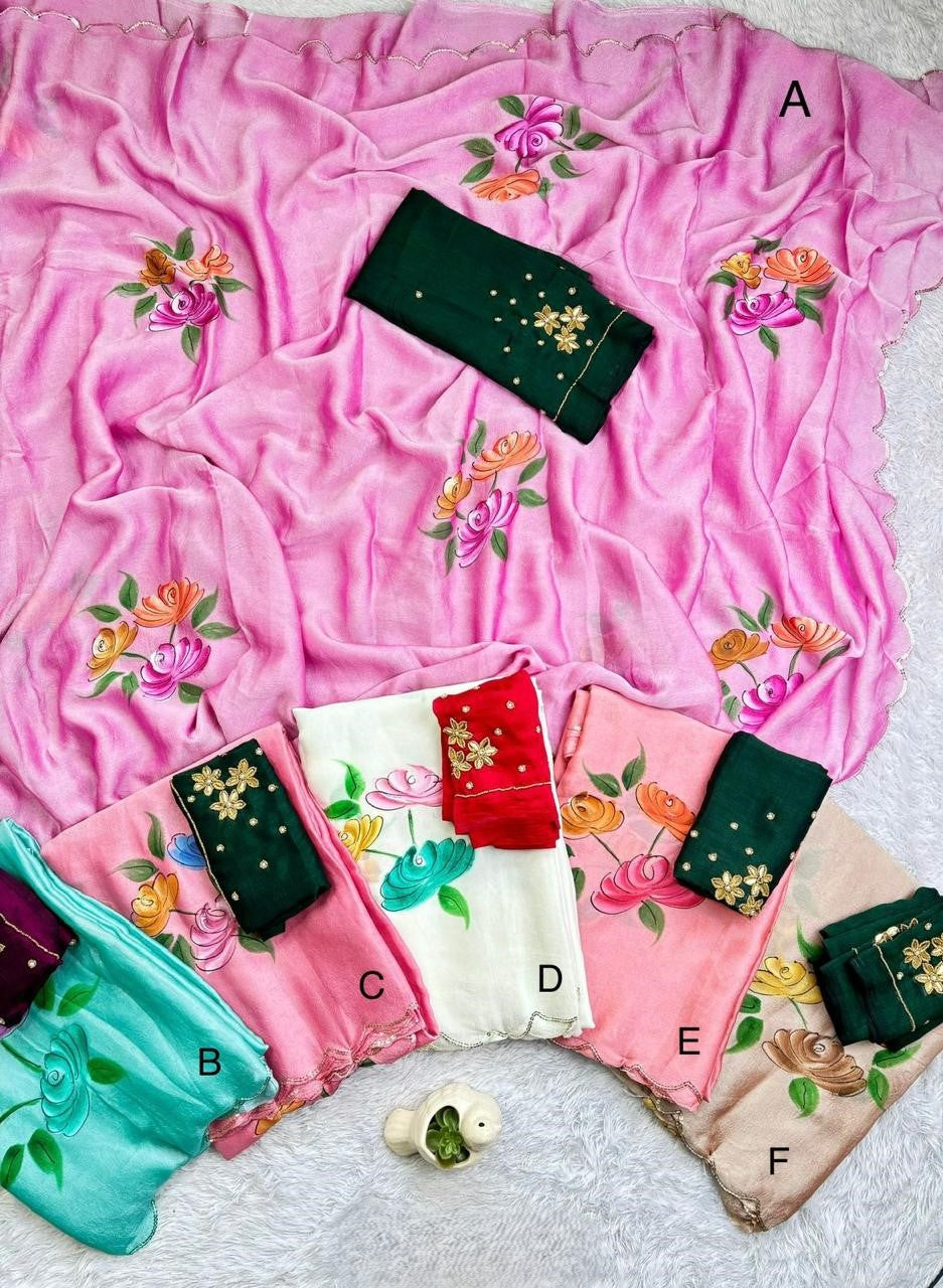 GLASS TISSUE SAREE