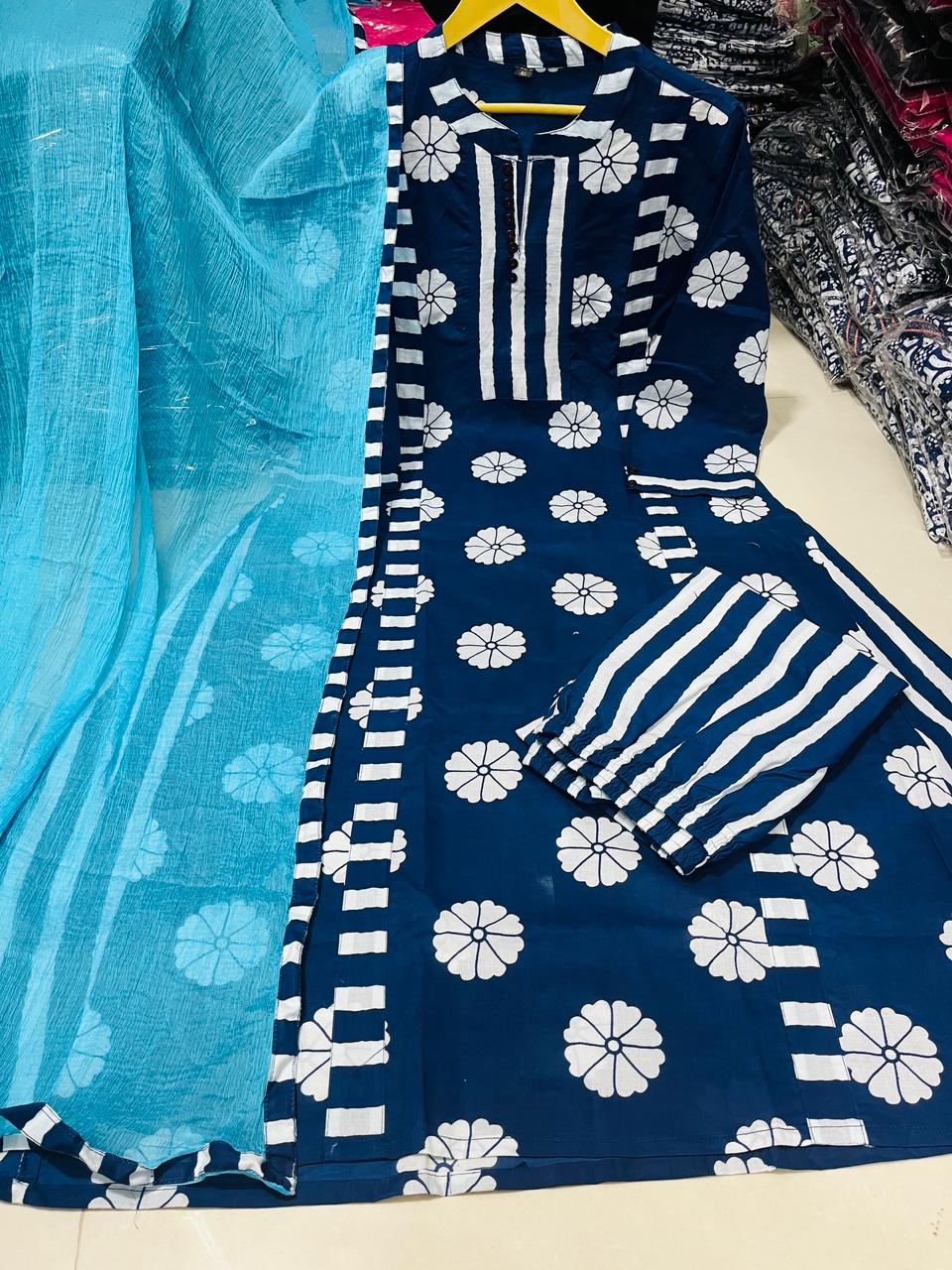 Stylish Cotton kurti set(3PCS)