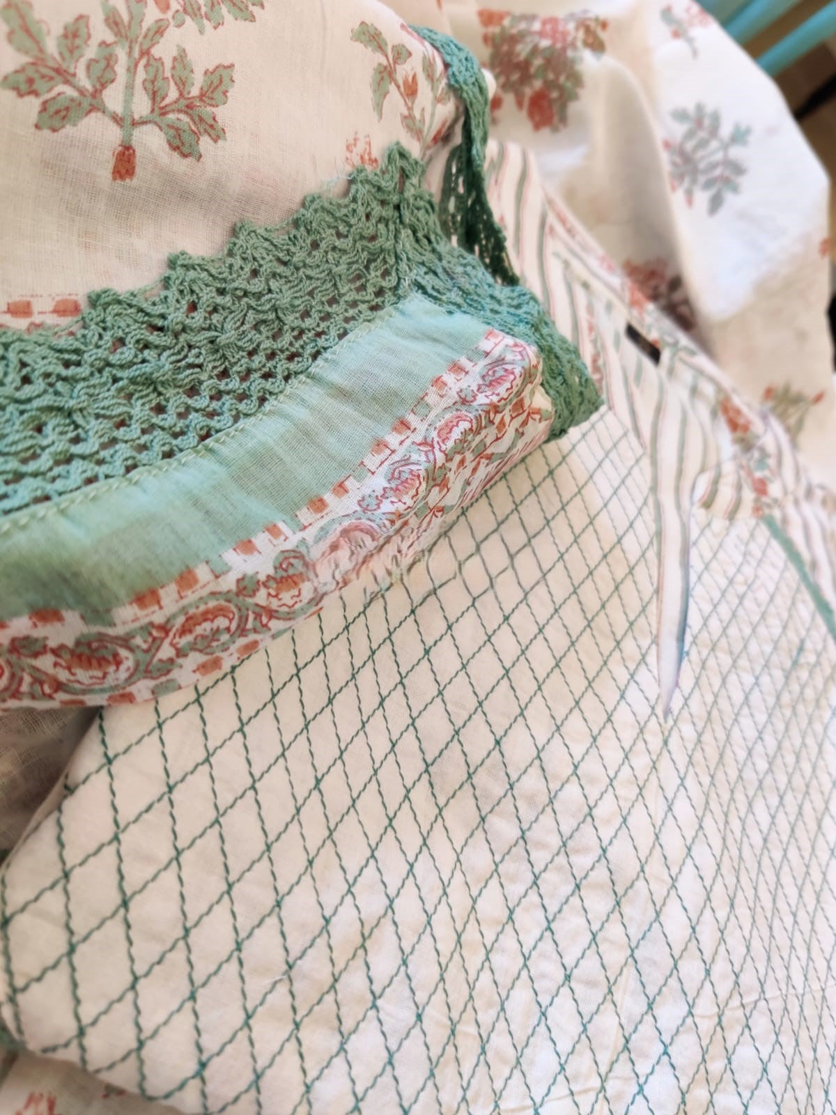 Hand Block cotton suit