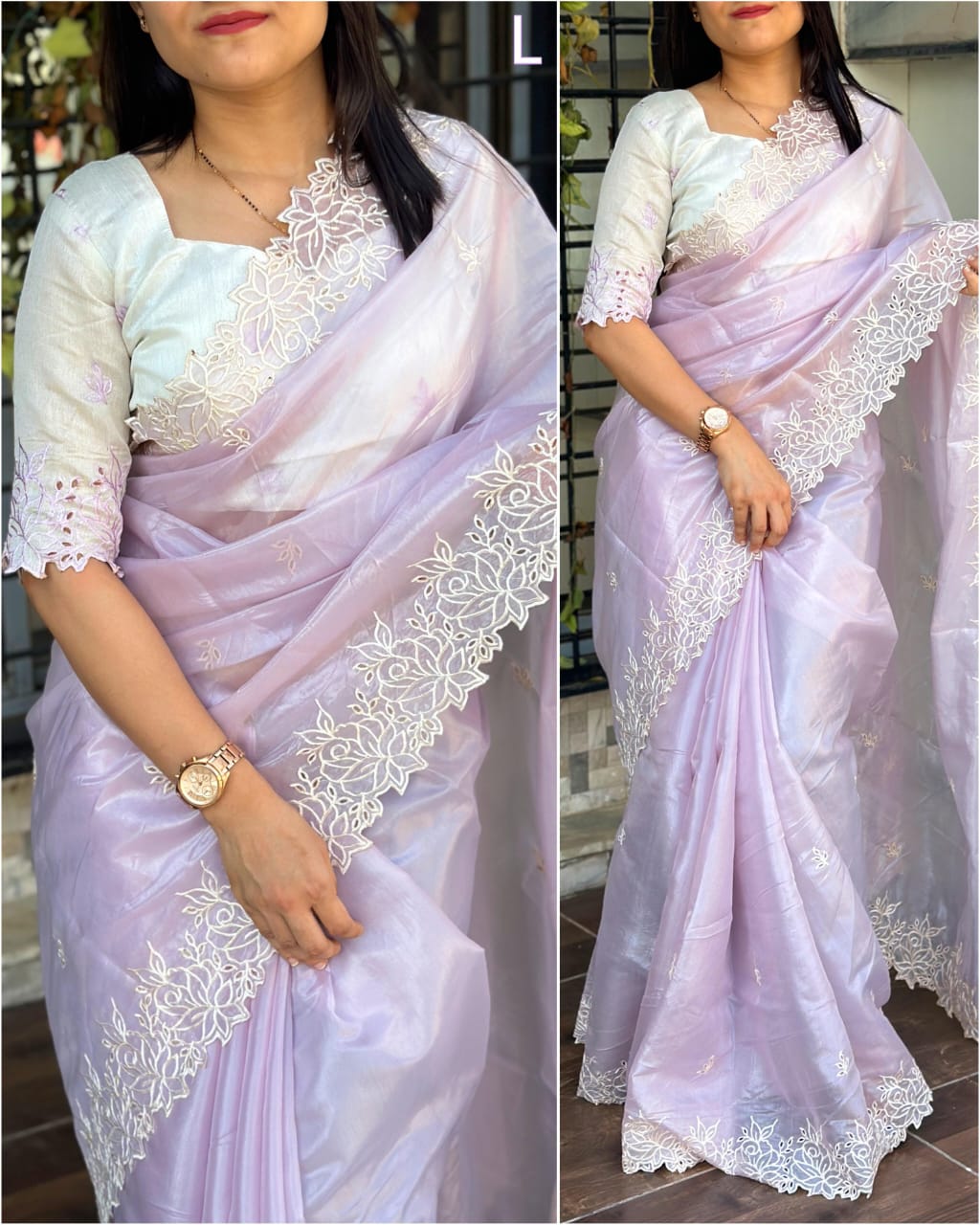 Silk cutwork Saree