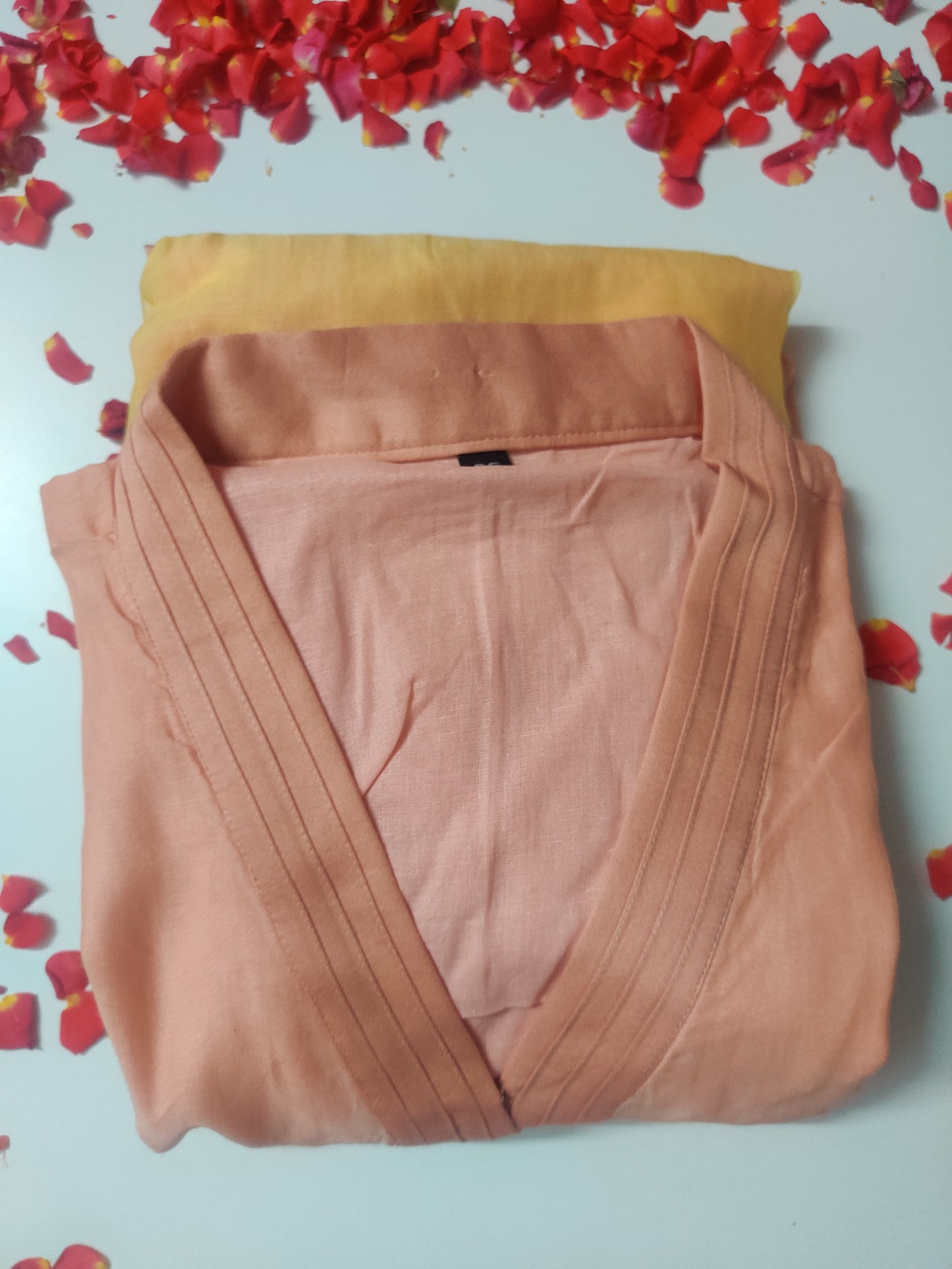 Mul chanderi Kurti suit  (2PC)