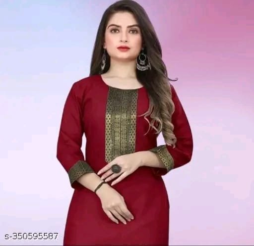 Cotton Kurti with unique Neck work