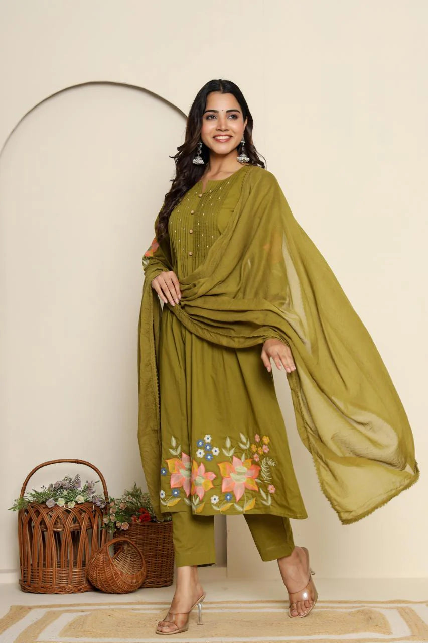 premium embroidered suit set