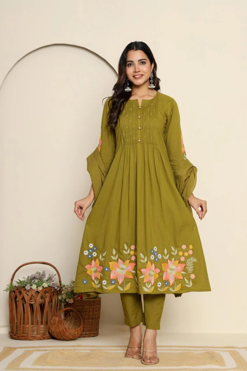 premium embroidered suit set
