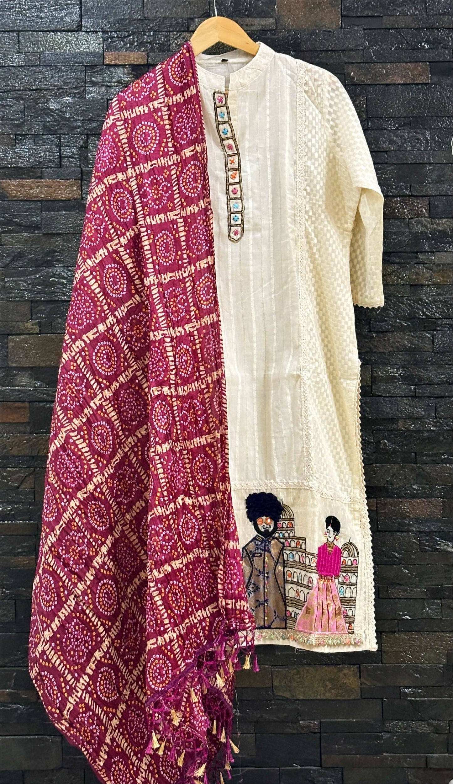 Cotton Designer Kurti set (3 pcs)